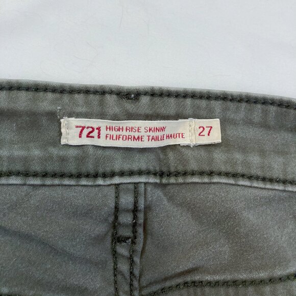 Green Levi’s 721 High-Waisted Skinny Jeans | Size 27 - Picture 4 of 5